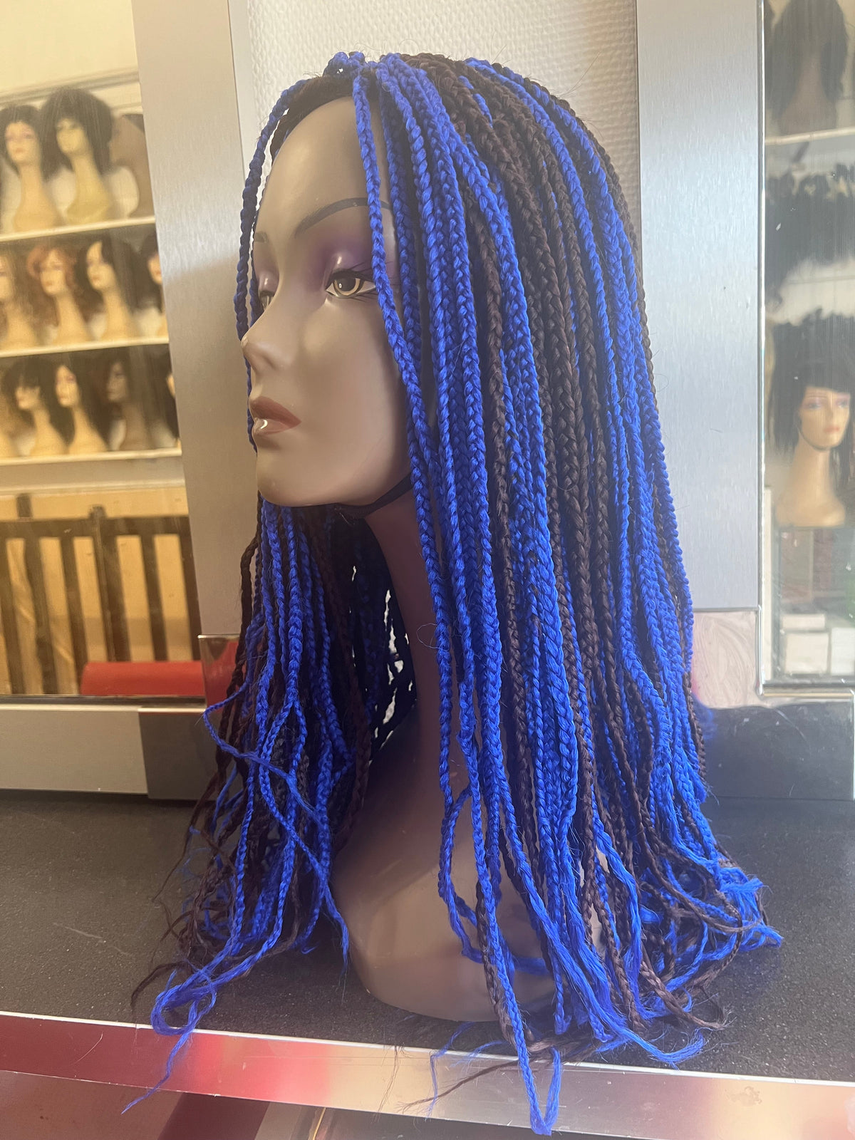 Perruque tressée bleu - Azulée